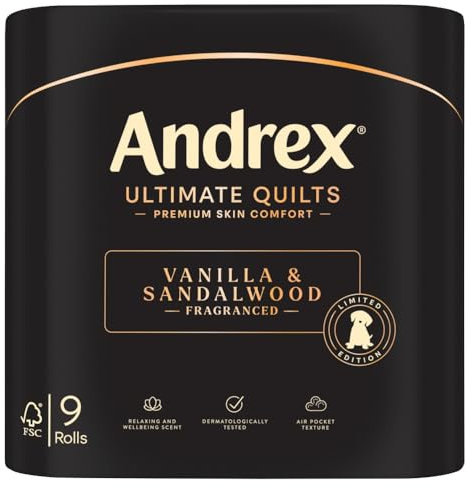 Andrex Ultimate Quilted Toilet Rolls, 9 Toilet Rolls