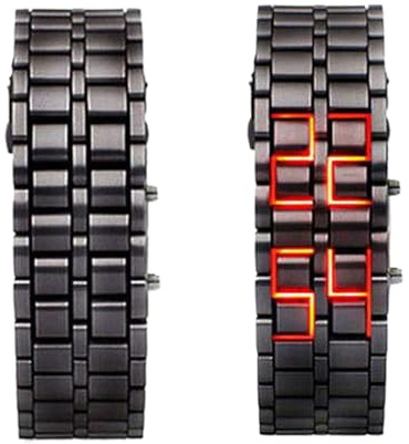 Relojes LED para hombres - Reloj de moda | Reloj de pulsera electrónico digital de metal impermeable de moda creativa con pantalla LED para deporte, negro, Unisex