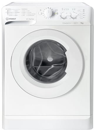 Indesit Lavatrice a libera installazione MTWC71296WIT Carica frontale 1200 giri/min, ampio cestello da 7 kg, inverter, veloce, efficiente, classe