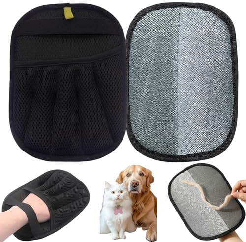 Gant de toilettage double face pour animaux de compagnie, Gants d'épilation pour animaux, Gants de Toilettage Statiques réutilisables, Animal Remover for Cats, Dogs, Rabbits, Small Animals