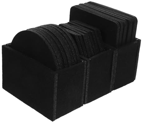 Cabilock 3 Juegos Posavasos de Fieltro con Soporte Antideslizantes y Absorbentes Alfombrillas Aislantes para Bebidas Calientes Protección de Mesa para Café