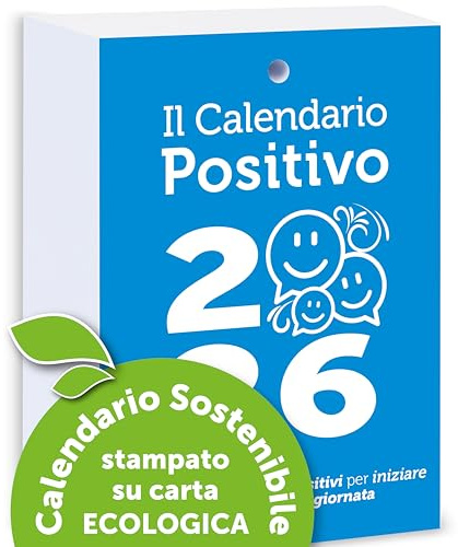 Calendario Positivo 2026 Motivazionale | Ricambio | Affronta le Giornate col Sorriso ed un Pensiero filosofico | Idea Regalo geniale | Dimensioni cm 10x14