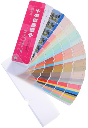 Ciieeo Set 258 Campioni di Vernice Standard Nazionale per Edilizia Carte Colorate in Cartone per Pittura Interni ed Esterni Schede Tavolozza Colori Resistenti e Precise per