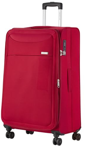 CarryOn Air – Maleta Blanda Mediana 77 cm 120 L con expansión y Cierre TSA (Rojo, Grande)