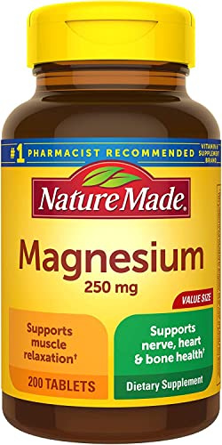 Nature Made Magnesium, 250mg, Tablets 200 ea