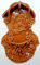 Acquasantiera Madonna con Bambino Terracotta invetriata Pezzo Unico Realizzato e Dipinto a mano Le Ceramiche del Castello Made in Italy Dimensioni 20,5 x 13,5 x 4 cm.