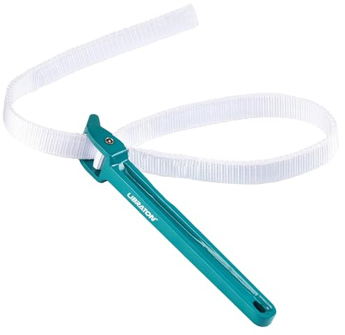 LIBRATON Ölfilterschlüssel, Bandschlüssel Einstellbar, Nylon Ölfilter schlüssel, Gurtschlüssel 300mm für Anziehen oder Lösen von Ölfilter, Duschköpfe, Klebeverbindungen, Rohren