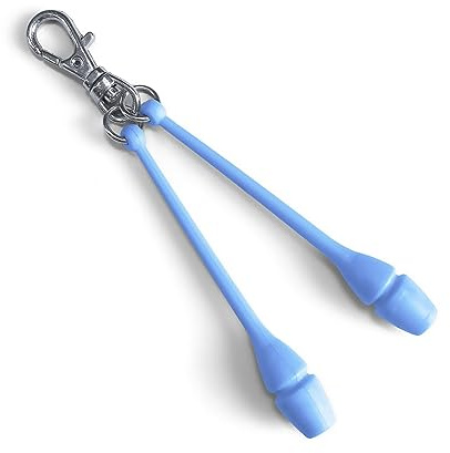 DRUNA Llavero Mazas Gimnasia Rítmica INDIGO 8 cm (Azul Claro)