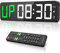 Gym Timer 15 Große LED-Anzeige Wanduhr|Intervall-Workout|Countdown & Up|Stoppuhr|12 Einstellbare Lautstärke|3 Installationsmöglichkeiten|Digitaler Timer für Fitness Home Garage Gym und Outdoor Sport