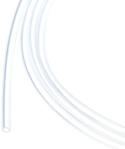 Rebower Tuyau en Silicone de 5M (16Pieds) - 1mm de DI, 2mm de DE - Transparent - Tuyau en Plastique Industriel en Silicone Clair pour Pompage, Vidange, Irrigation, Brassage, 0,04 x 0,08
