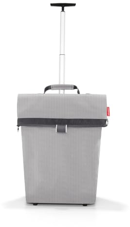 reisenthel Trolley M Tragbarer Einkaufstrolley mit stabilem Aluminiumrahmen, Couleur: Herringbone Grey