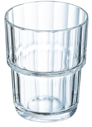 Arcoroc Norvege - Bicchiere impilabile rinforzato, 250 ml (confezione da 24)