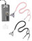 Bmeigo 2 Pack Adjustable Phone Lanyard with Butterfly & Clear Tether Tab - Mobile Phone Lanyard and Patches Nylon Neck Strap Crossbody Compatible for iPhone, Samsung, Smartphones(Universal Pink/Black)