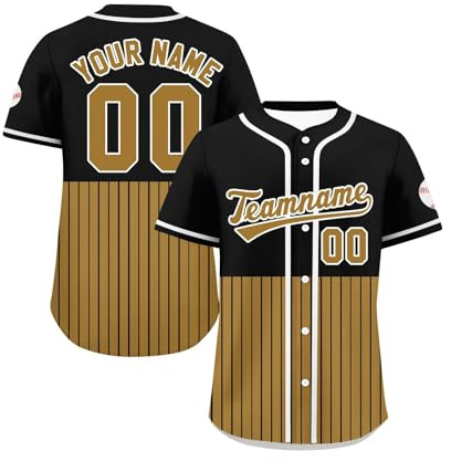 Customise Your Own Baseball Jersey UK Personalised Mens Womens Youth Sizes Team Uniform & Gift Idea Button Down Baseball Shirts