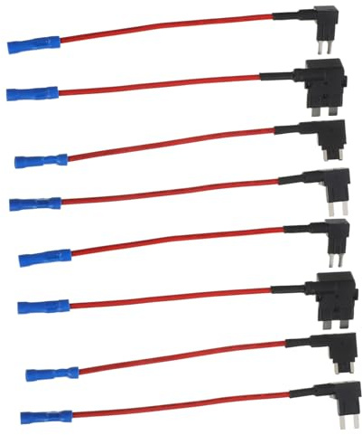 ABOOFAN 8 pezzi Portafusibili Auto Adattatore Inline per Accessori Elettronici Facile Installazione Materiali Resistenti Kit Fusibili Automotive Protezione Auto