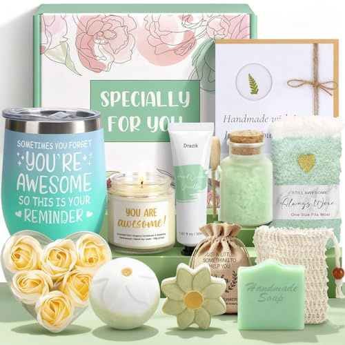 Drazik® Birthday Pamper Gifts for Women, Unique Self Care Package Pamper Hampers Kit for Her, Ladies Get Well Soon Gifts Christmas Spa Sets Xmas Present Ideas for Women Best Friend Sister Bestie Mum