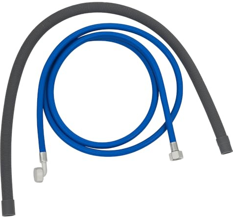 JD Brands Washing Machine and Dishwasher Hose Kit, 3.5m Cold Water Inlet Hose, 2.5m Drain Hose Extension, Universal Fit, Standard 3/4 BSP