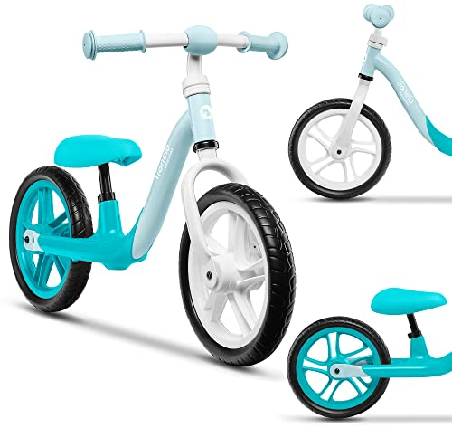 Lionelo Alex Laufrad Kinder Fahrrad bis 30 kg Sattel und Lenker einstellbar 12 Zoll Eva Schaumräder robuste Konstruktion Lenkeinschlagsbegrenzung EN 71 (Türkis)