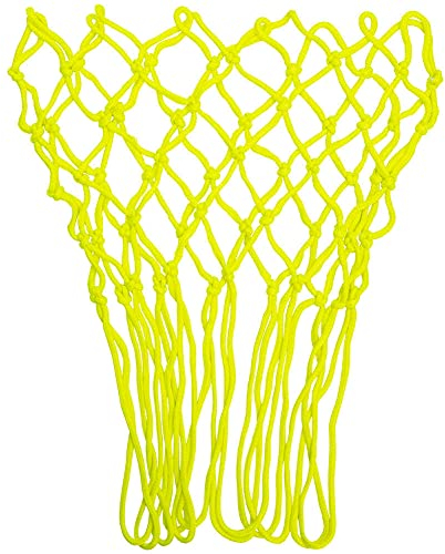 JELEX geflochtenes Basketballnetz in Classic oder in nachts leuchtendem Neongelb, aus langlebigem 6 mm starkem Polyester-Material, geeignet für Standard-Körbe mit 45 cm Durchmesser (Neon)