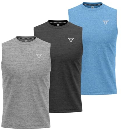 13 Pack Running Muscle Sleeveless Tank Top for Men Dry-Fit Workout Tops Shirts Training Bodybuilding Vests