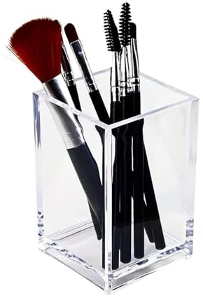 Witeygai Acryl Stiftehalter, Bleistifthalter Schreibtisch Durchsichtig Stiftebecher Make-Up Pinselhalter Organizer Stifthalte,Schreibtisch Organizer und Bleistift Aufbewahrungsbox für Büro