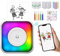 Mini impresora portátil térmica: impresora portátil Bluetooth Etiquetadora con batería de 1200 mAh y 11 rollos de papel para fotos, etiquetas adhesivas personalizadas, notas, compatible con iOS y