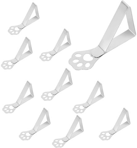 Joyan Clip para Mantel, 10 Clips de Mesa al Aire Libre, Garras de Gato, Resistentes a La Intemperie, de Acero Inoxidable, Clips para Mantel para Mesa de Jardín, Restaurante, Mesa de Comedor Familiar