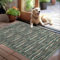 Biscpro Dirt Trapper Door Mats Indoor, Non-slip Barrier Mats for Indoor Outdoor, Super Absorbent Entrance Large Rug Machine Washable Soft Floor Carpet for Front Back door, Green, 80 x 100 cm