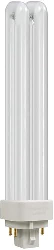 10 x Luxsa Lighting 26W CFL G24Q-3 4 Pin Compact Fluorescent Light 26W PLC Tube Bulbs 1750LM Energy Saving G24Q-3 Compact Fluorescent Lamp CFL Light Bulbs 4000K Cool White Double Turn 2U Tube