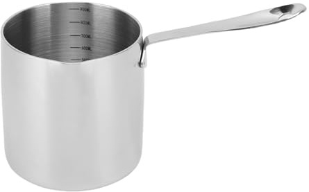 Greensen Mini Friggitrice Profonda, Pentolino per Scaldare Latte in Acciaio Inossidabile 304 con Maniglia Ausiliaria per Fornello a Gas Piano a Induzione Dimensioni Compatte