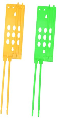 Gatuida 2 pièces Support pour Bagues de Pied de Pigeon Rack de Rangement Suspendu Capacité Élevée Résistant à Usure pour Fournitures de Pigeons Voyageurs Course Couleur Jaune et Verte Lot