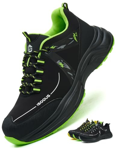 Zapatos de Seguridad Hombre Mujer Zapatillas de Seguridad Verde EU 44