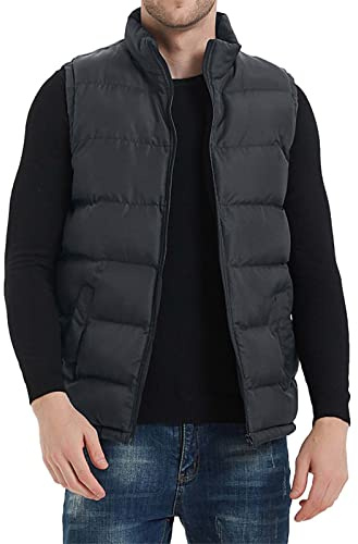 Puffer Gilet quiltad väst, lätt vadderad väst med dragkedja fram och ståkrage, varm ärmlös jacka för höstpendling, landsvandring eller utomhus helgresa