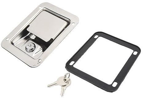Serratura per Porta Rimorchio in Acciaio Inossidabile 304, Maniglia a Paletta - Robusta e Durevole, Facile Installazione, Ideale per e Camion