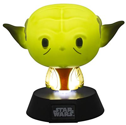 Paladone Icon BDP | Offiziell lizenziertes Sammlerstück | Jedi Master Yoda Nachtlicht 10 cm hoch | Angetrieben durch 2 x AAA Batterien, Grün