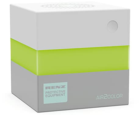 Renz AIR2COLOR; CO2-Ampel, CO2-Messgerät, Made in Germany mit hochwertigem NDIR-Sensor, 10 x 10 x 1
