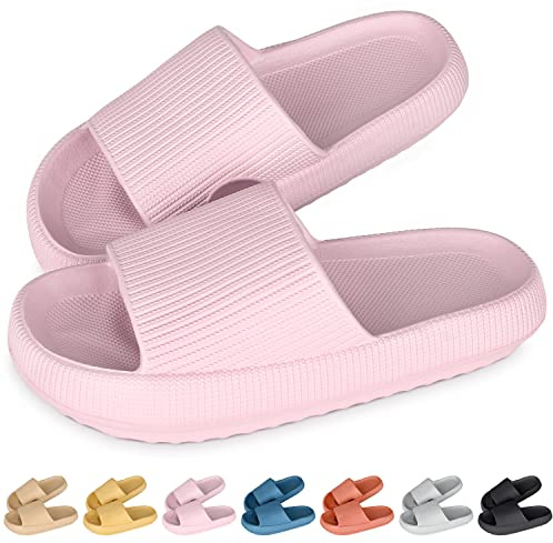 SHAINE Sliders Cloud Slippers Women Men Soft Cozisliders Slippers Cloud Sliders Non-Slip Flip Flops Sandals with Thick Sole for House Slides for Indoor & Outdoor