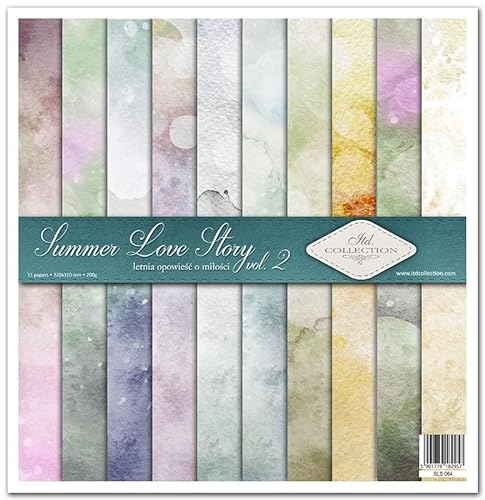 ITD Collection - Decoupage Papier - Decopatch Papier 310 x 320 mm - Scrapbooking - Dekorpapier für DIY Alben Bullet Journals (SLS-064 - Summer Love Story 2)