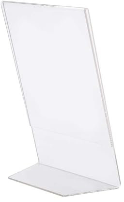 Acrylic Photo Frames, Transparent Portrait Frame Display Slanted Back Vertical Standing Holder for Picture Photo Display Sign, 15.6 x 10.1 x 5.1 cm