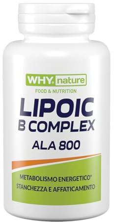 WHY NATURE LIPOIC COMPLEX - Acido Alfa Lipoico 800 mg ad Alto Dosaggio - Integratore Alimentare con Vitamina B6, Vitamina B12 e Niacina - 90 Compresse