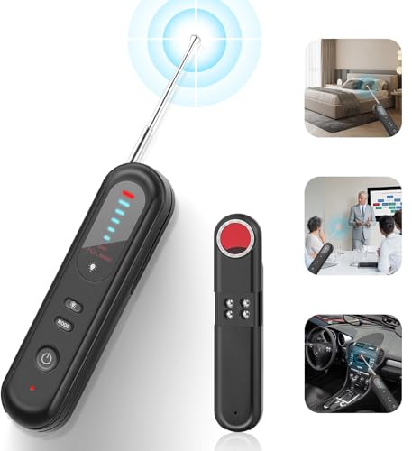 Comius Sharp Wanzen Detektor RF Wireless, Wanzenfinder Anti Spy, Anti-Aufnahme Detektoren, Versteckte Kamera Detector für GSM Tracker GPS Locator, Hidden Camera Detector für Heim Büro Reisen Hotel