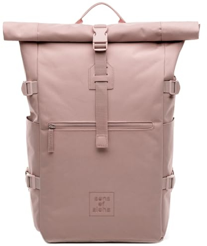 SONS OF ALOHA Rucksack KANE Roll-Top Kurierrucksack XL groß - PET recycelt, wasserabweisend - Wander-Rucksack Laptop-Fach 15 Zoll rose