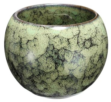 sourcing map Juego de té de cerámica china japonesa de 5 onzas, hecho a mano, de cerámica esmaltada, sin asa, taza de té pequeña para mate, té, café, vino, bebidas para el hogar y regalos, amarillo