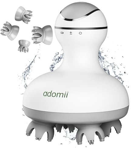 adomii Scalp Massager Hair Growth, Head Massager Scalp Waterproof Cordless