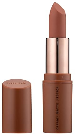 MUA Makeup Academy Creamy Matte Lipstick, Sincere (Nude), Highly Pigmented - Vegan & Cruelty Free (Pack of 1)