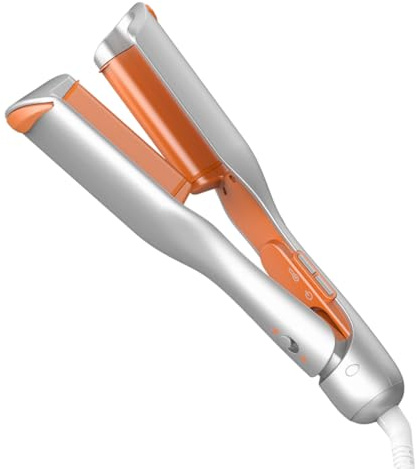 SHEGLAM Piastra per Capelli a Onde Beach Babe, Ferro arricciacapelli a doppio cilindro, Asta ondulata Temperatura Regolabile e Doppia Tensione (19mm)