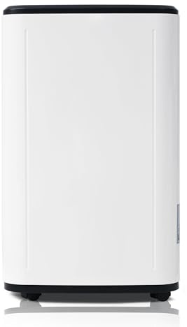 Generisk 25 l/dag avfuktare för 26 m² | 3-i-1-funktion: avfuktare, luftrenare, torktumlare | 6 l vattentank, 24 timmars timer, automatiskt stopp, LED-skärm, rörlighet med hjul