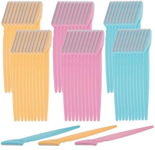 60 Piezas Cuchilla Cejas, Dermaplaning Facial, Cuchillas Faciales Mujer, Cuchillas Cejas, Cuchilla Facial Para Mujer, Tamaño Portátil, para Mujers y Hombre