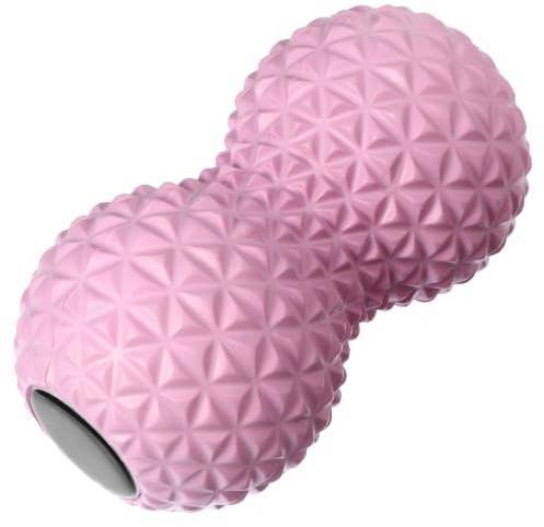 Double Massage Ball Peanut Roller for Shoulder Trigger Point Relief | Epp Material, Pink Finish, Self Release, Adults and Children Use, Yoga and Deep Tissue Work