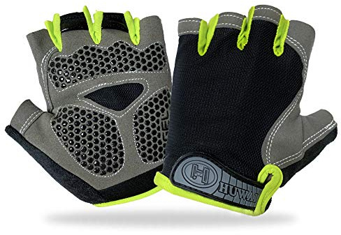 IvyLife Gants Cyclisme Homme Vélo Gant Fitness de Sport Demi-Doigts Anti-dérapant Gants Respirante d’été 3D Gel pour VTT Gym Randonnée Escalade - Janue (M)